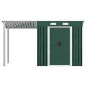 RRP £80 Boxed Vida Xl Green Metal Shed Roof (Appraisals Are Available On Request) (Pictures For