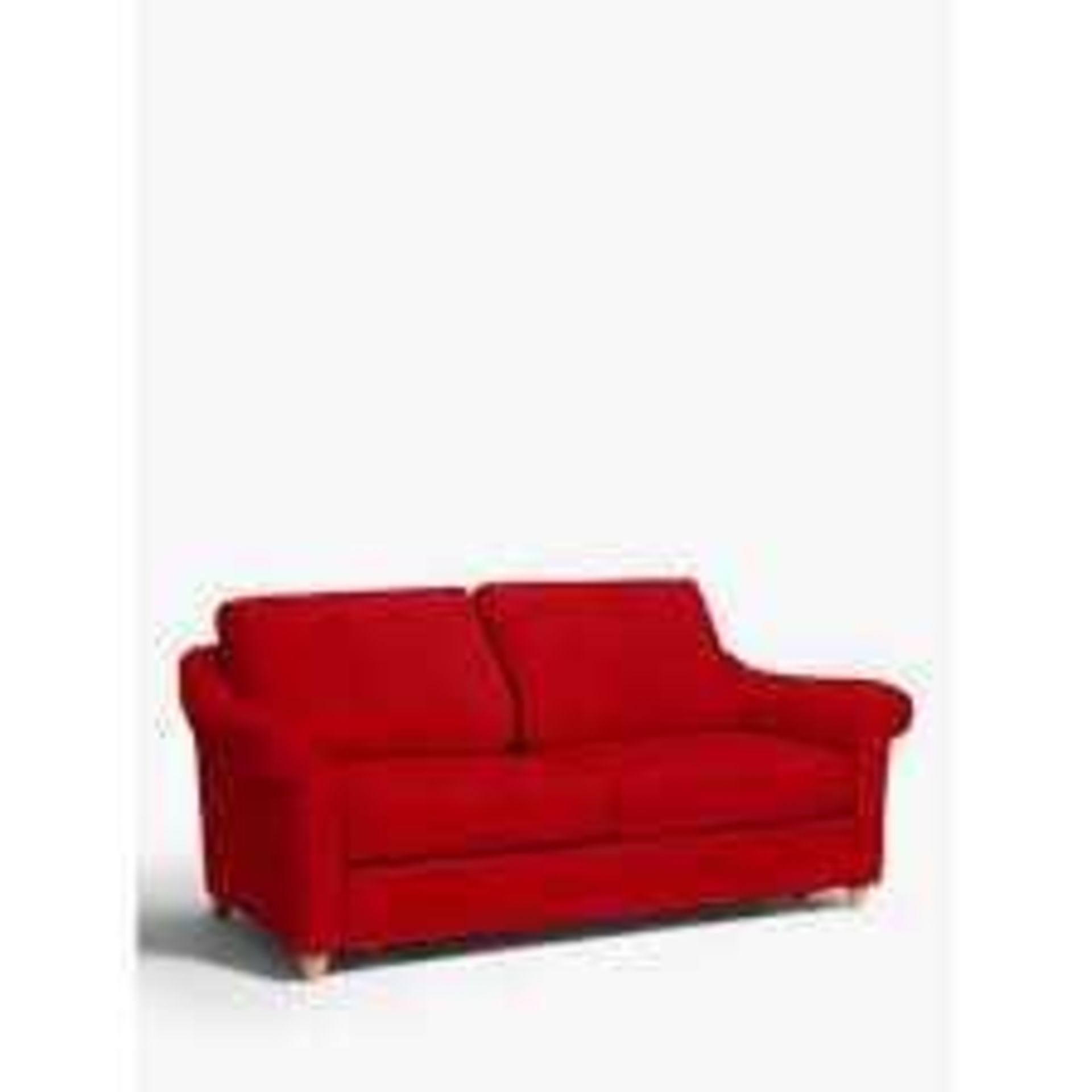 RRP £1050 Lot To Contain John Lewis And Partners Camba Medium Red Fabric Upholstered 2 Seater