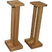 RRP £150 Boxed Hi-Fi Racts Duet Stand In Oak (315860) (Appraisals Are Available On Request) (