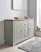 RRP £300 Lot To Contain Boxed Luxe Faver Grey And Oak Sideboard (Appraisal Are Available On Request)