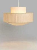 RRP £95 Boxed John Lewis And Partners Pleated Diffuser Easy Fit Ceiling Shade (519294) (Appraisals