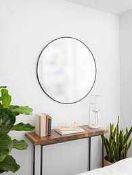 RRP £135 Boxed Umbra Hubba 34" Diameter Studio Circular Mirror (591200) (Appraisals Available On