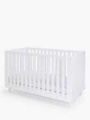 RRP £100 Boxed John Lewis And Partners Nursery White Wooden Cot Bed (549241) (Appraisals Available