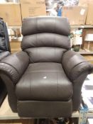 RRP £180 Leather Electric Recliner Single Sitting Room Armchair (Appraisals Available On Request) (