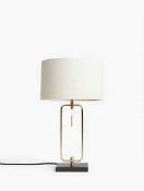 RRP £85 Boxed John Lewis And Partners Frame Metal Base Fabric Shade Table Lamp (632943) (