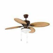 RRP £230 Boxed Lombok Ceiling Light Fan (Appraisals Available On Request) (Pictures For Illustration