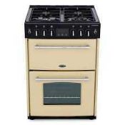 RRP £600 Belling Farm House 60Cm Cream Gas Oven With 4 Burner Gas Hob (3039836) (Appraisals