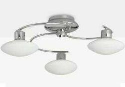 RRP £125 Boxed John Lewis And Partners Tameo 3 Light Semi Flush Ceiling Light (166180) (Appraisals