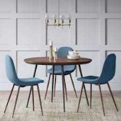 RRP £80 Blue Plastic Designer Dining Chair (Appraisals Available On Request) (Pictures For
