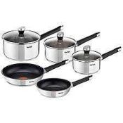 RRP £170 Boxed Tefal Emulsion 5 Piece Non Stick Pan Set (1458607) (Appraisals Available On