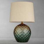 RRP £115 Boxed John Lewis And Partners Abigail Glass Base Pineapple Lamp (658566)(Appraisals