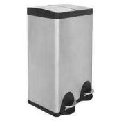 RRP £75 John Lewis And Partners Stainless Steel Recycle Pedal Bin (Appraisals Available On