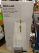 RRP £80 Boxed Casablanca Clear Glass Bubbled Finish Ceiling Light (Appraisals Available On