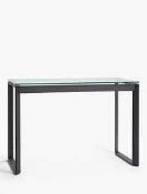 RRP £200 Boxed John Lewis And Partners Tropez Metal And Glass Desk (3054926) (Appraisals Available