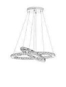 RRP £550 Boxed Nova Loose Celine Crystal Glass Pendant Light (Appraisals Available On Request) (