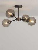 RRP £125 Boxed Orb Semi Flush 4 Light Ceiling Light (565053) (Appraisals Available On Request) (