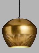 RRP £75 Boxed John Lewis And Partners Etched Cloche Pendant Light (585140) (Appraisals Available