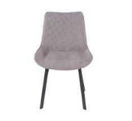 RRP £140 Boxed Pair Occasional Dining Chairs In Grey (Appraisals Available On Request) (Pictures For