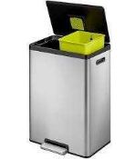 RRP £75 Boxed John Lewis And Partners Stainless Steel Recycling Bin (631210) (Appraisals Available