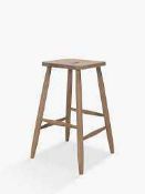 RRP £100 Boxed John Lewis And Partners Kyla Solid Oak Bar Stool (190683) (Appraisals Available On