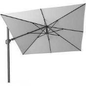 RRP £315 Boxed Platinum Voyager Light Grey Garden Parasol (Appraisals Available On Request) (