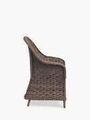 RRP £120 Wicker Rounded Back Outdoor Designer Garden Dining Chair (3019753) (Appraisals Available On