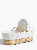 RRP £80 John Lewis And Partners Natural Weave Moses Basket (470333) (Appraisals Available On