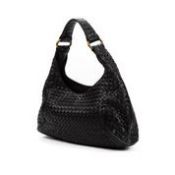 RRP £485 Bottega Veneta Vintage Ball Hobo Shoulder Bag In Black AAR2410 (Bags Are Not On Site,