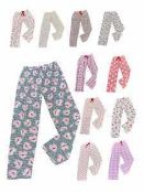 (Jb) RRP £360 Lot To Contain 36 Brand New Unpackaged Alfaz Womens Pajama Bottoms In Assorted Sizes A
