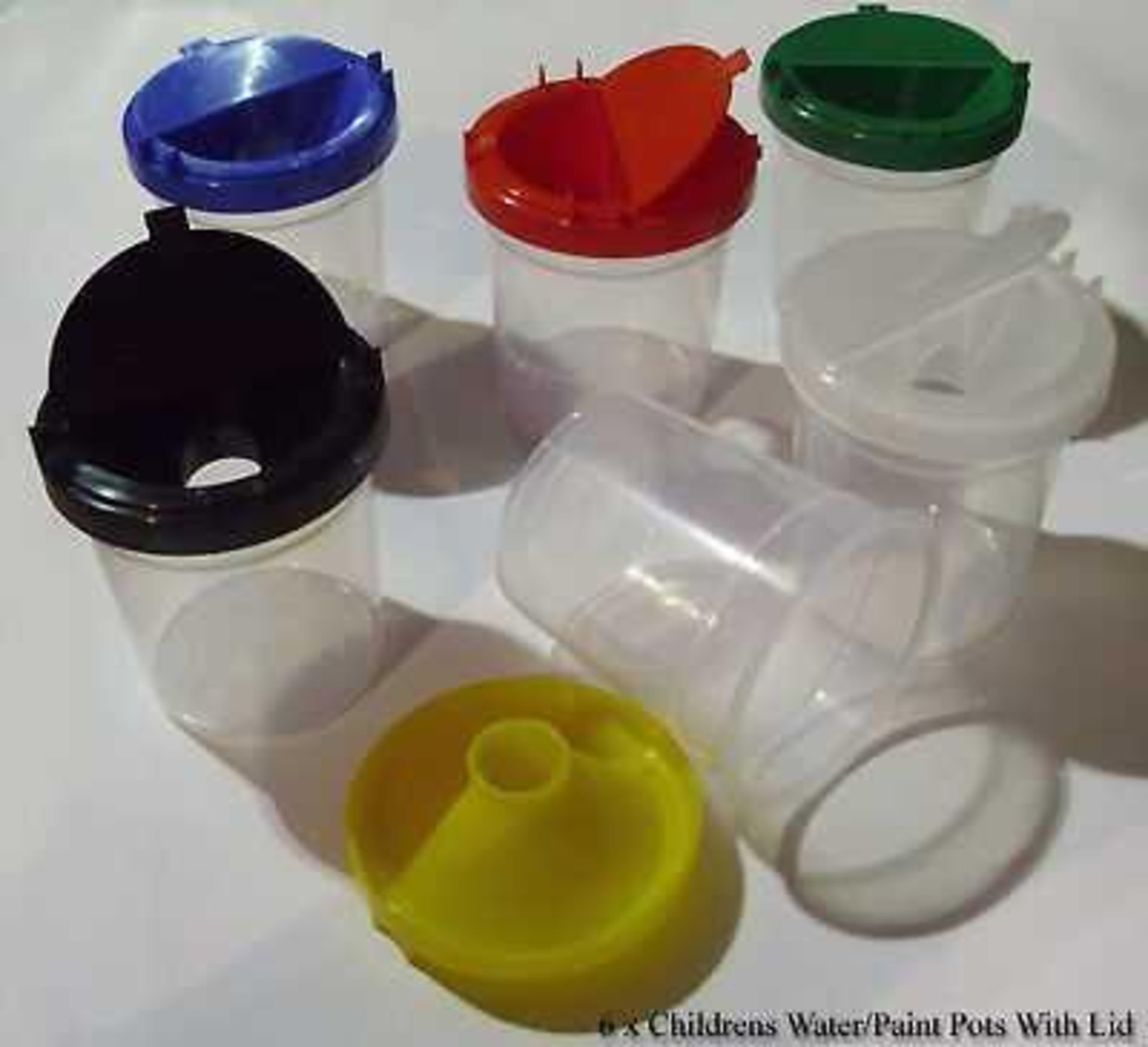 (Jb) RRP £135 Lot To Contain 11 Brand New Packaged Sets Of 6 Non Spill Pots With Assorted Lid Colour