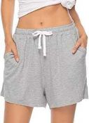(Jb) RRP £480 Lot To Contain 48 Brand New Unpackaged Alfaz Womans Pajama Shorts In Assorted Sizes An