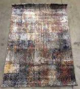 RRP £80 Hard-Wearing Large Multicoloured Designer Floor Rug(Appraisals Available On Request)(