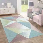 RRP £100 Lot To Contain 2 2.4X8.2M. Multicoloured Paco Home Floor Runners (Appraisals Available On