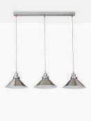 RRP £175 Boxed Croft Collection Tobias 3 Light Dinner Pendant Light (586659) (Appraisals Available