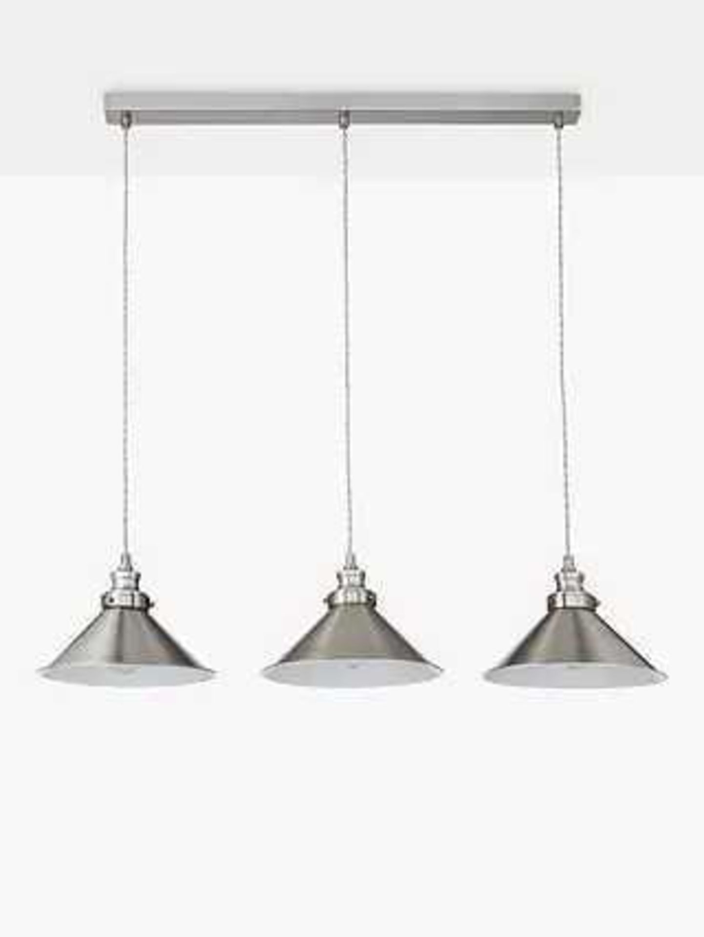 RRP £175 Boxed Croft Collection Tobias 3 Light Dinner Pendant Light (586659) (Appraisals Available