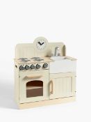 RRP £100 Boxed John Lewis And Partners Solid Wooden Play Kitchen (1.183) (Appraisals Available On