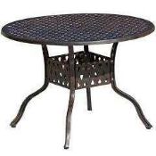 RRP £250 Boxed Capri Heart Man Round Cast Dining Table (Appraisals Available On Request)(Pictures