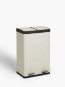 RRP £80 John Lewis And Partners Twin Recycling Pedal Bin (58580) (Appraisals Available On