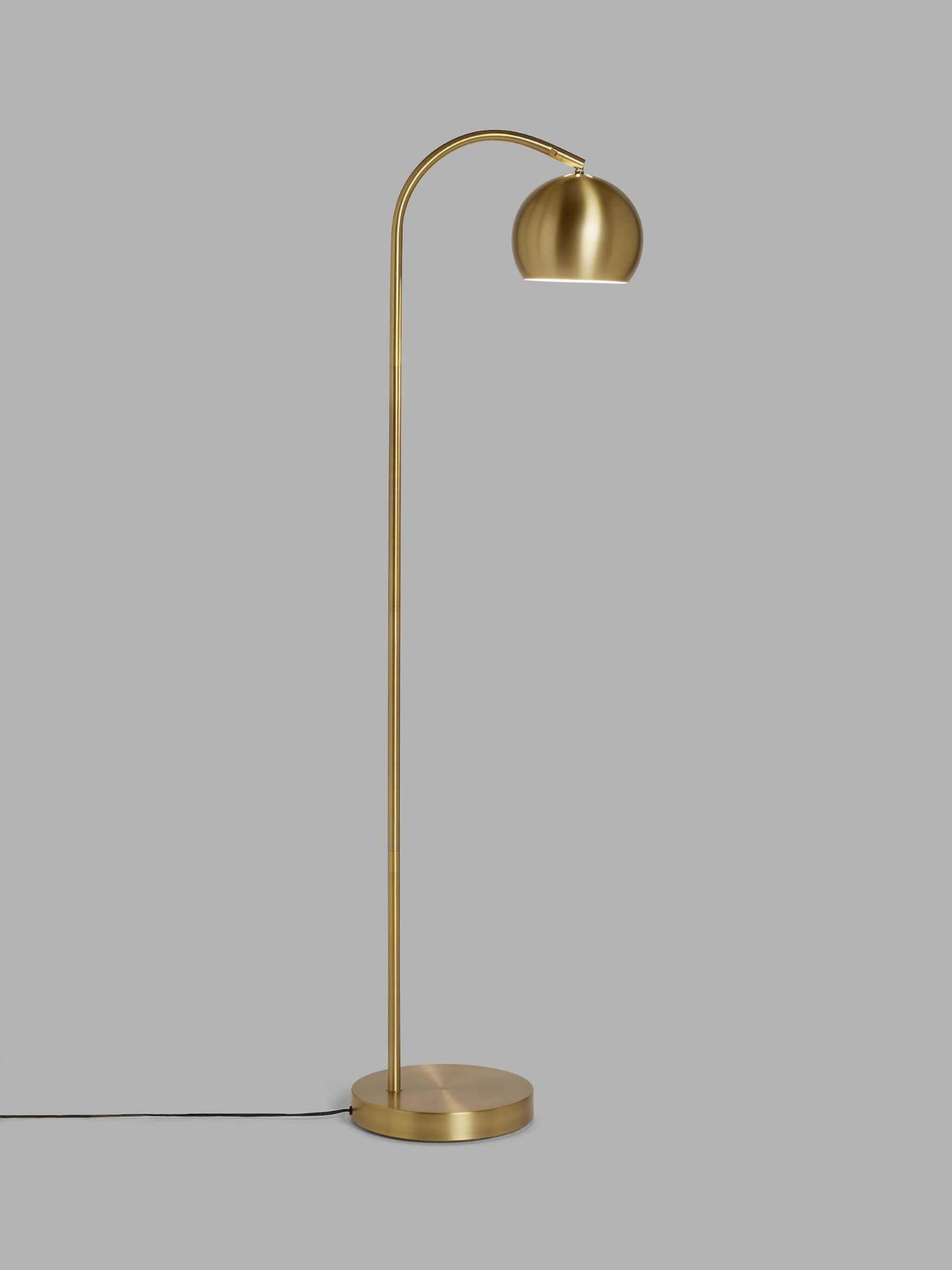 RRP £95 Boxed John Lewis And Partners Hector Mini Brass Floor Lamp (No Tag Id) (Appraisals Available