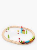 RRP £170 Lot To Contain 4 Assorted Children's Toy Items To Include Wooden Train Set, 3 Wheeled