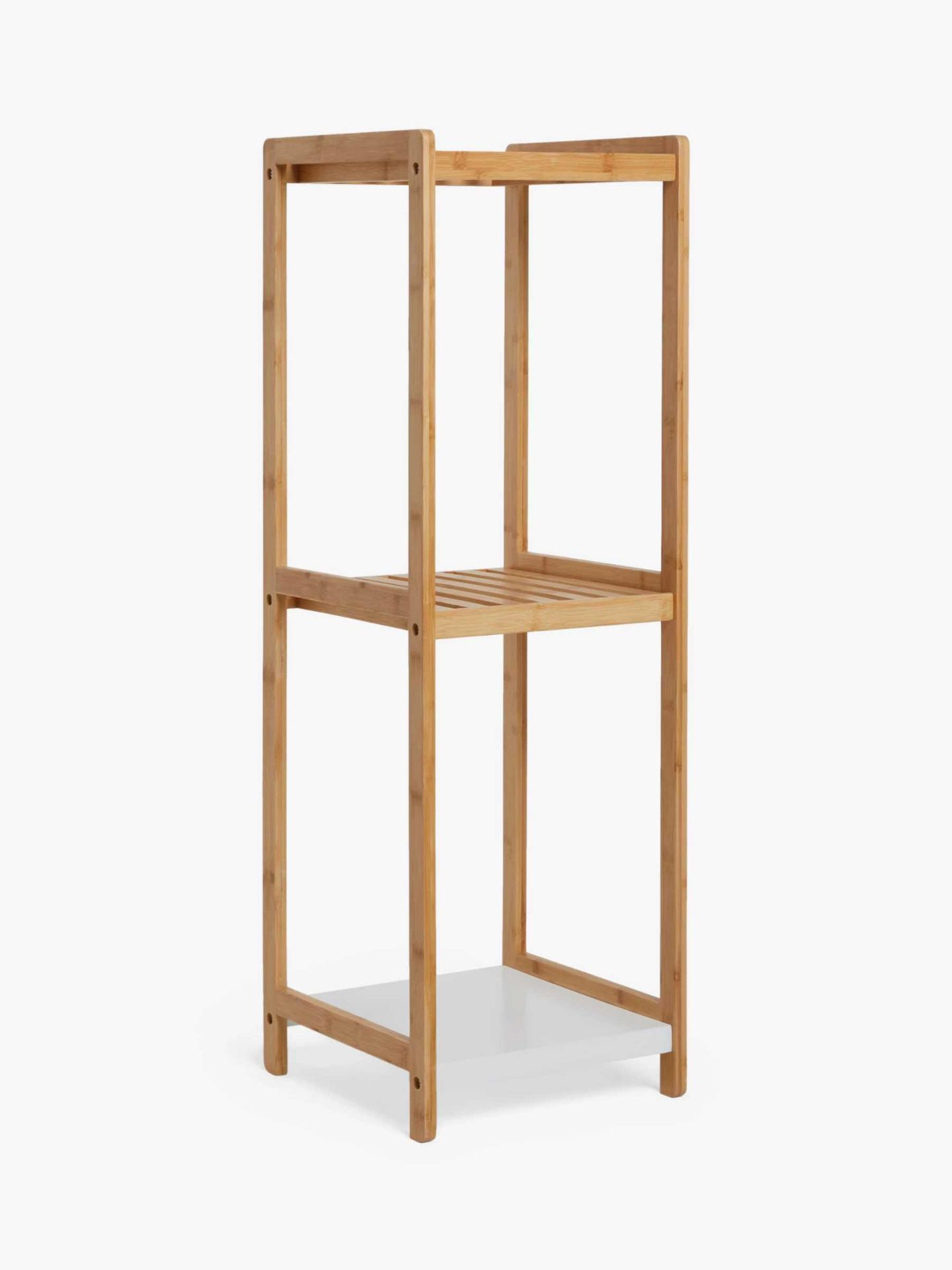 RRP £180 Lot To Contain 3 Boxed John Lewis And Partners House 3 Tier Bamboo Shelving Unit (
