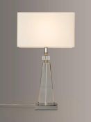 RRP £95 Boxed John Lewis And Partners Trisha Crystal Finish Base Pulisic Shade Table Lamp (