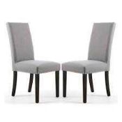 RRP £499 Boxed Pair Of Arighi Bianchi Silver Grey Designer Dining Chairs (Appraisals Available On