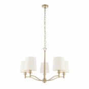 RRP £100 Boxed Enden Lighting 5 Light Silver Ceiling Light Fitting (Appraisals Available On Request)