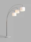 RRP £175 Boxed John Lewis And Partners Angus Arch 3 Head Floor Standing Lamp (No Tag Id) (Appraisals