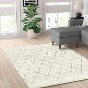 RRP £60 120X170Cm Paco Home Cosmos Cream Designer Floor Rug (Appraisals Available On Request)(