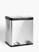 RRP £70 Boxed John Lewis And Partners 40 Litre 2 Section Rectangular Bin (4998178) (Appraisals