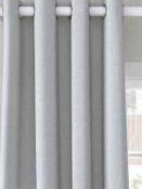 RRP £100 Bagged Pair Of John Lewis And Partners Textured Weave Violet White Curtains (4918170) (