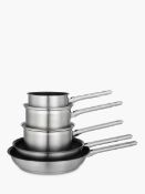 RRP £160 Boxed John Lewis And Partners 5 Piece Non Stick Pan Set (710672) (Appraisals Available On