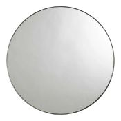 RRP £80 Boxed John Lewis Black Edge Round Wall Mirror (Appraisals Available On Request) (Pictures